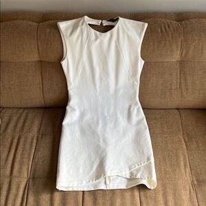 Olivaceous Cream Sleeveless Backless Dress